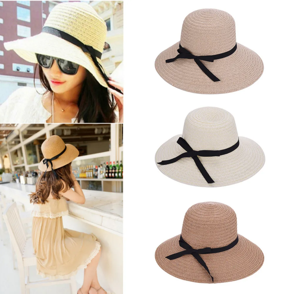 Горячая Новая Мода Лето Повседневная Женщины Дамы Широкими Полями Beach Sun шляпа