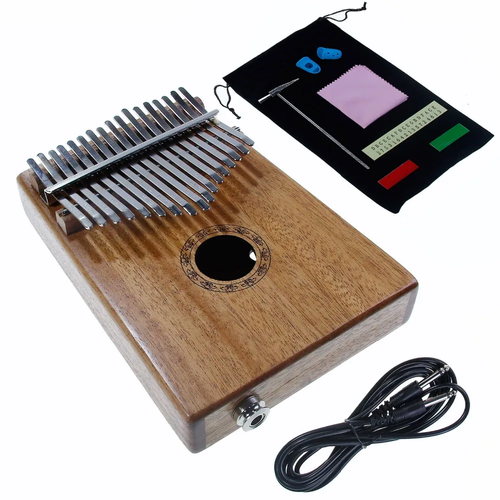 17 клавиш электрическое пианино Kalimba большой палец Mbira клавиатура из массива