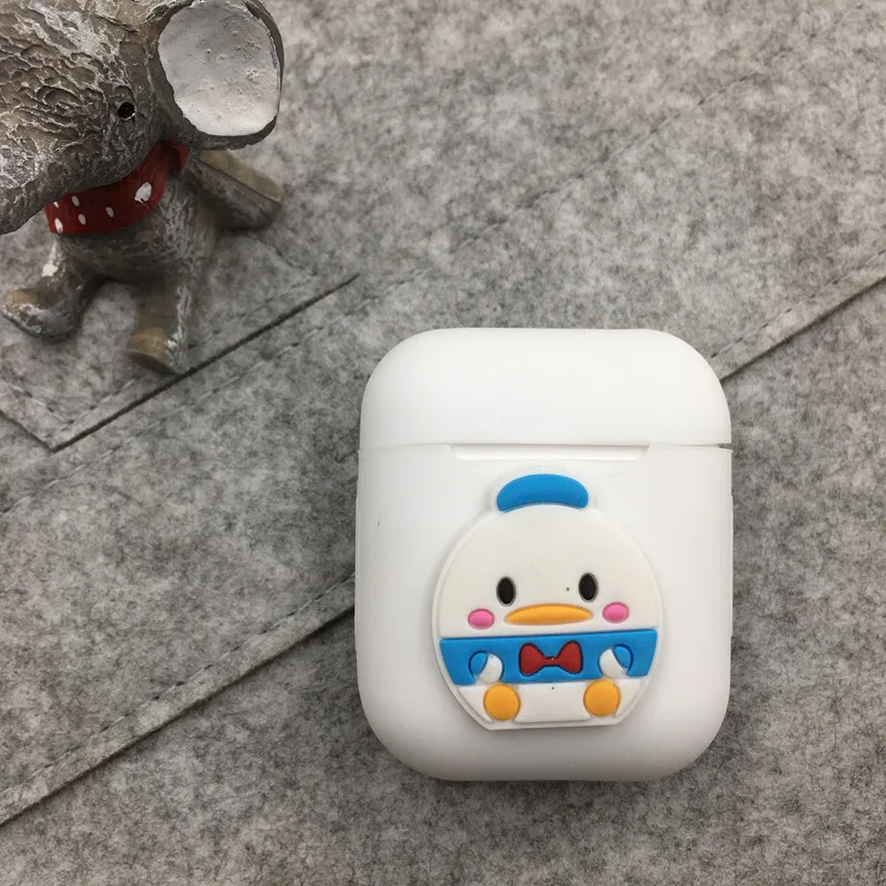 Мультяшный Мягкий силиконовый чехол для Airpods, противоударный защитный чехол для наушников, водонепроницаемый чехол для iPhone 7 8, аксессуары для гарнитуры