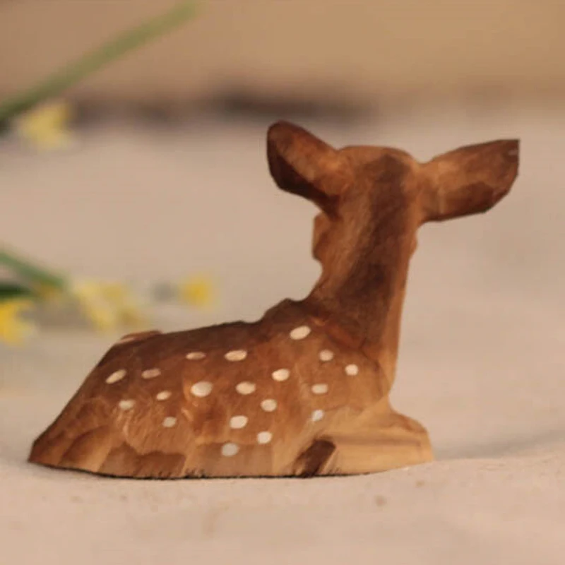 Деревянный олень ручной работы|deer size|deer shoeswood mint |