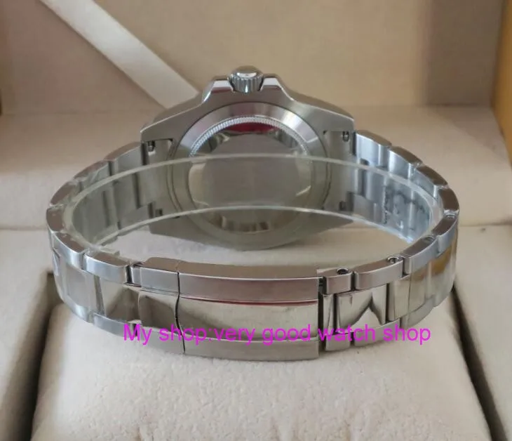 Мужские часы PARNIS GMT с автоматическим движением на ветру Черная Керамическая