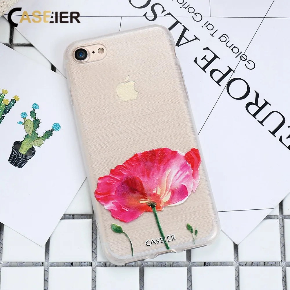 CASEIER весенний чехол для телефона iPhone 6 6S 7 8 Plus мягкий из ТПУ X XS MAX XR тиснение