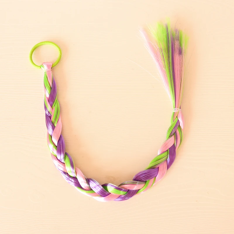 Волосы хвостиком для девочек 42 см головные украшения с узором резинки волос