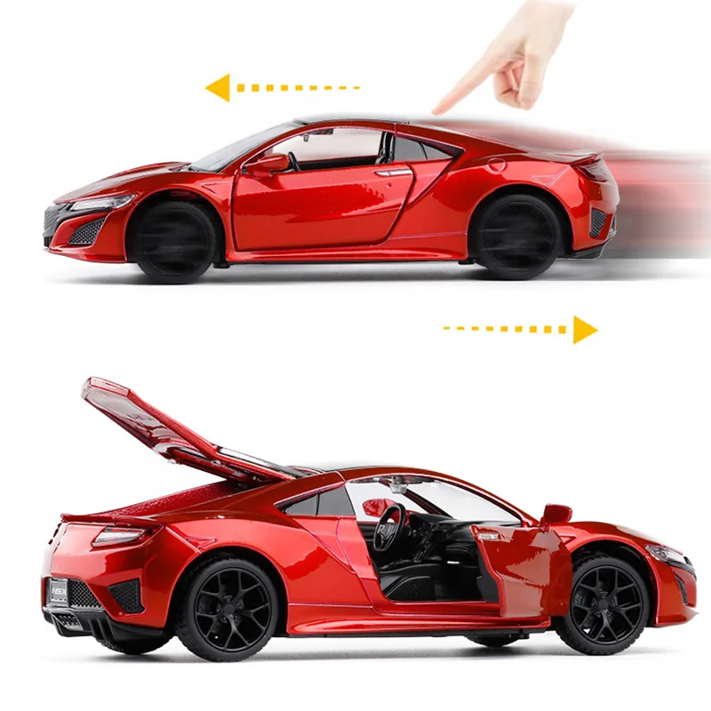 1:32 большой масштаб моделирования Acura NSX металлический сплав супер литье под
