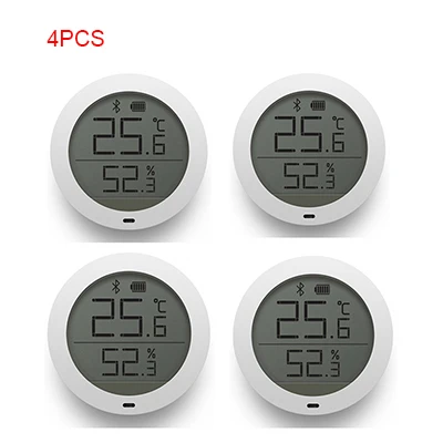 4pcs Xiao mi ЖК-экран цифровой термометр mi jia Bluetooth температура Смарт Hu mi dity датчик влажности mi домашнее приложение - Цвет: 4pcs