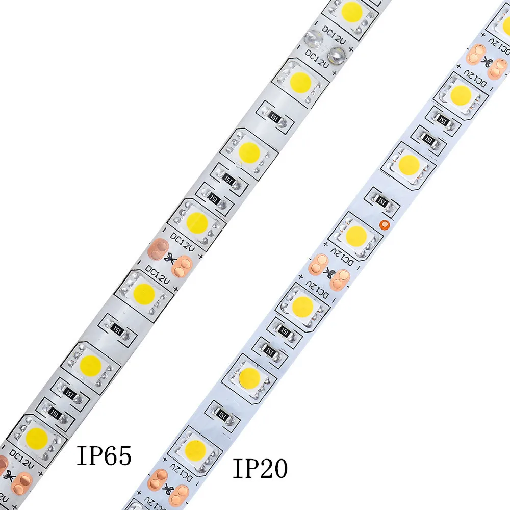 Светодиодная лента светильник 5050 SMD водонепроницаемый ip65 dc 12v 300led 5m белый теплый