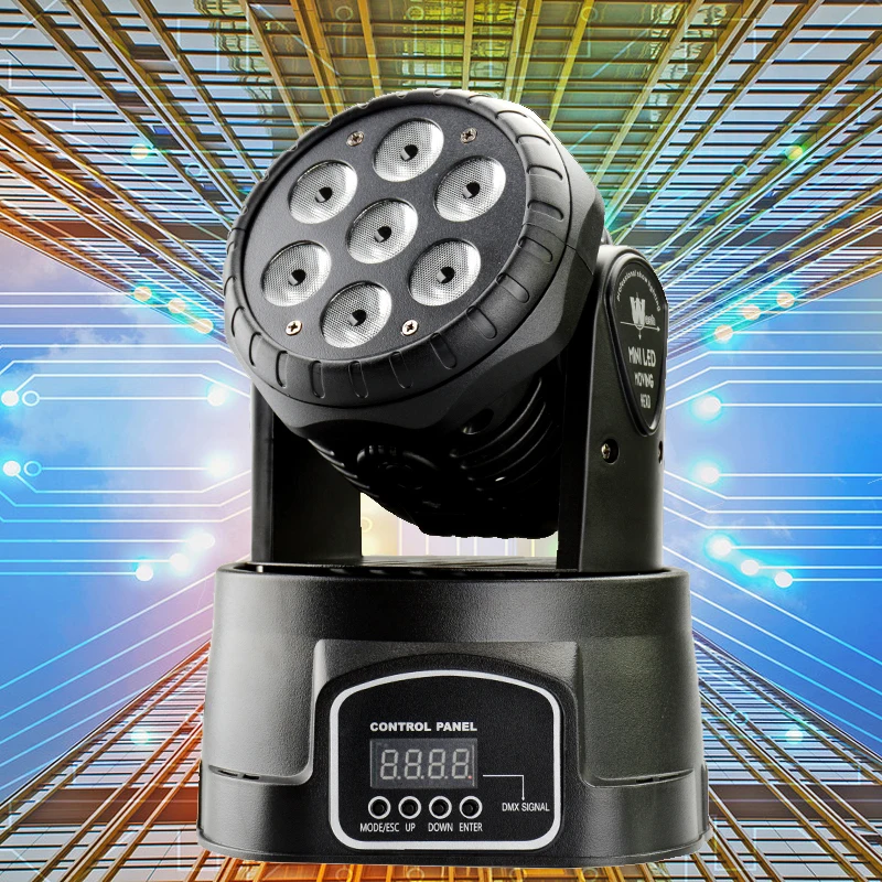 

Профессиональный DMX 512 14CH DJ свет 7X12W RGBW LED Мини Moving Head Wash свет Quad с улучшенным для внутреннего клуба шоу партии
