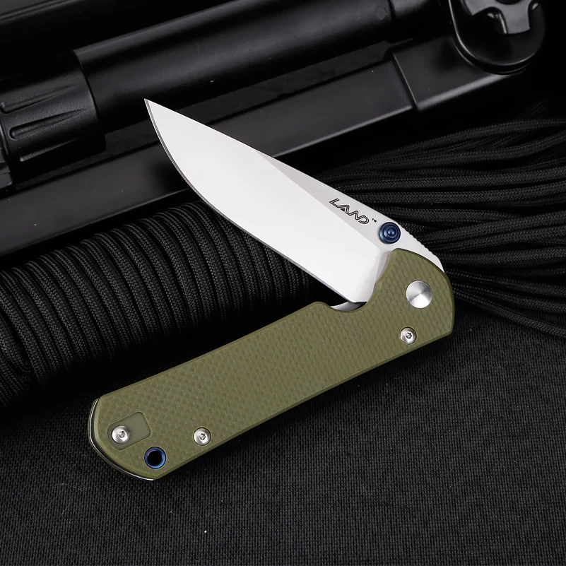 LAND 910 plus карманный складной нож 12C27 из нержавеющей стали для отдыха на природе