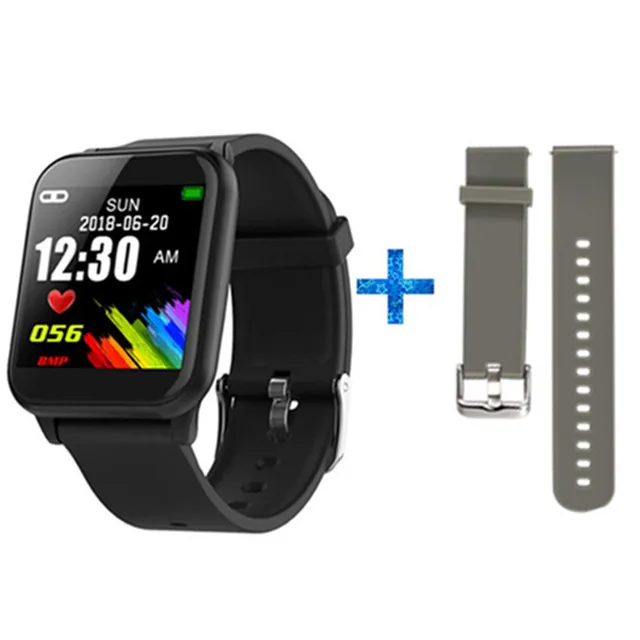 add army green strap ALANGDUO умный Браслет цветной экран фитнес-трекер Шагомер Push сообщение монитор сердечного ритма спортивные Смарт-часы для iOS Android - Цвет: add army green strap