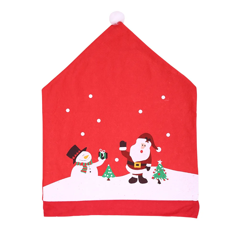 

2PCS/6PCS Christmas Chair Back Cover Decoracion Navidad Hat Christmas Decorations for Home Dinner Table New Year 50*60 cm