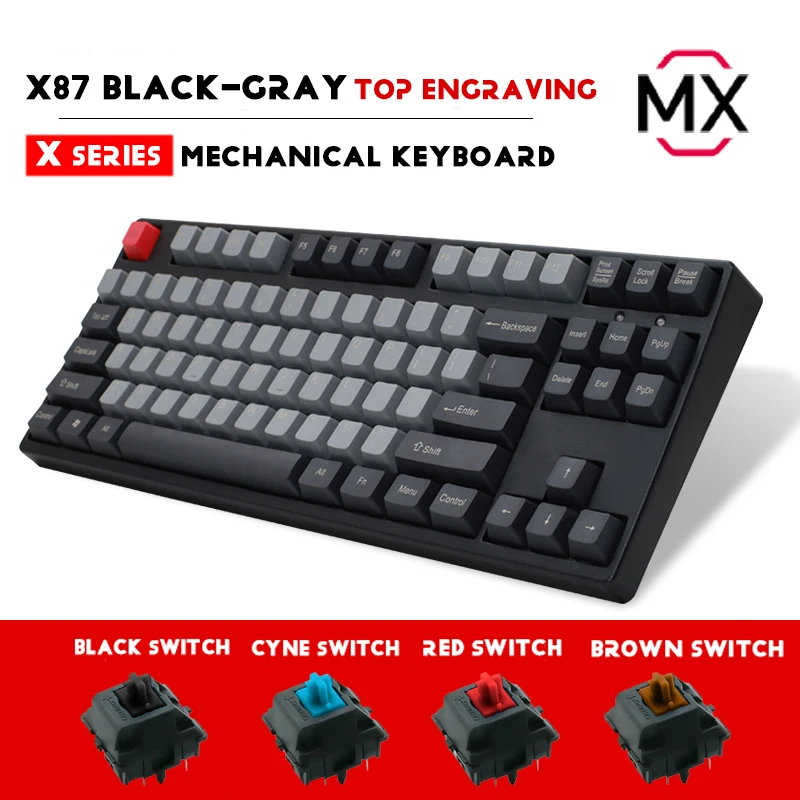 X87/108 PBT лазерная гравировка Keycaps Cherry MX механическая клавиатура Классическая