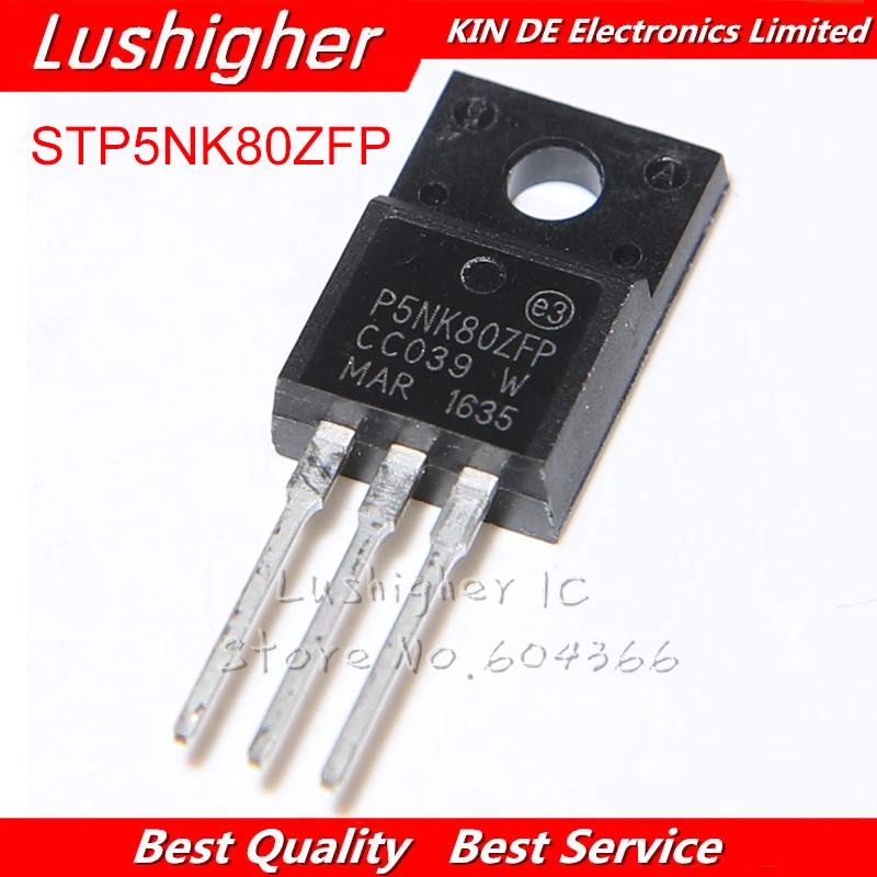 5 шт. STP5NK80ZFP TO220 P5NK80Z TO220 STP5NK80Z-220 STP5NK80 посылка N-channel Original