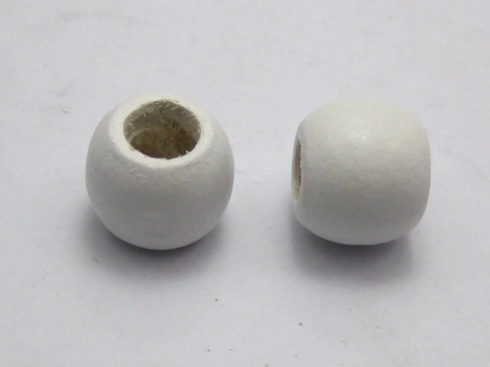 100 белых деревянных бусин 12 мм с большим отверстием ~ Деревянные|wood flower beads|beaded