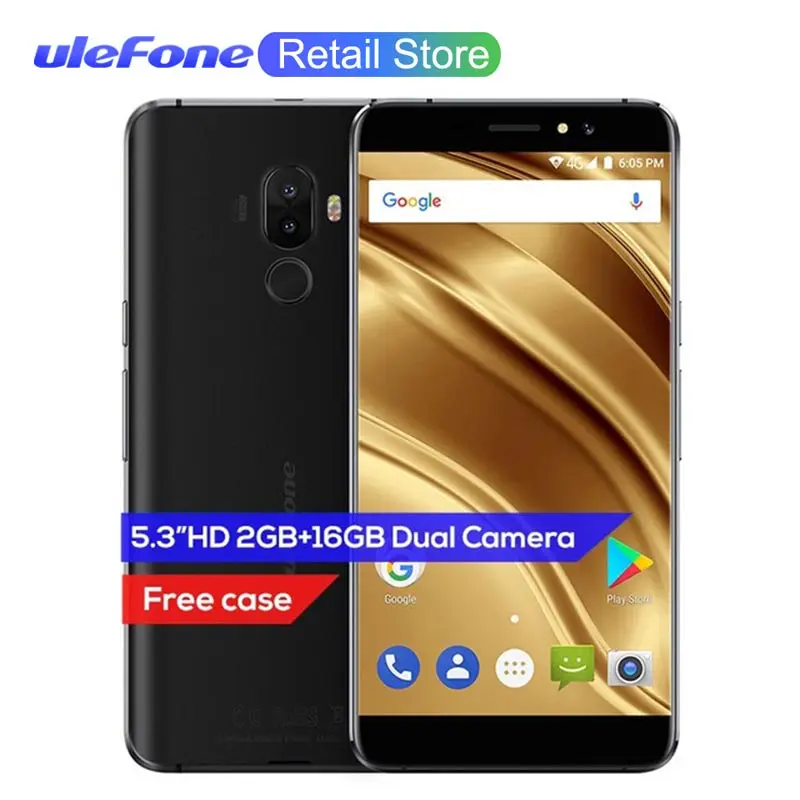 Ulefone S8 Pro 5.3 Inch Android 7.0 4G Mobile Phone MT6737 Quad Core 13MP+5MP 2GB RAM 16GB ROM 3000mAh Fingerprint ID Smartphone | Мобильные