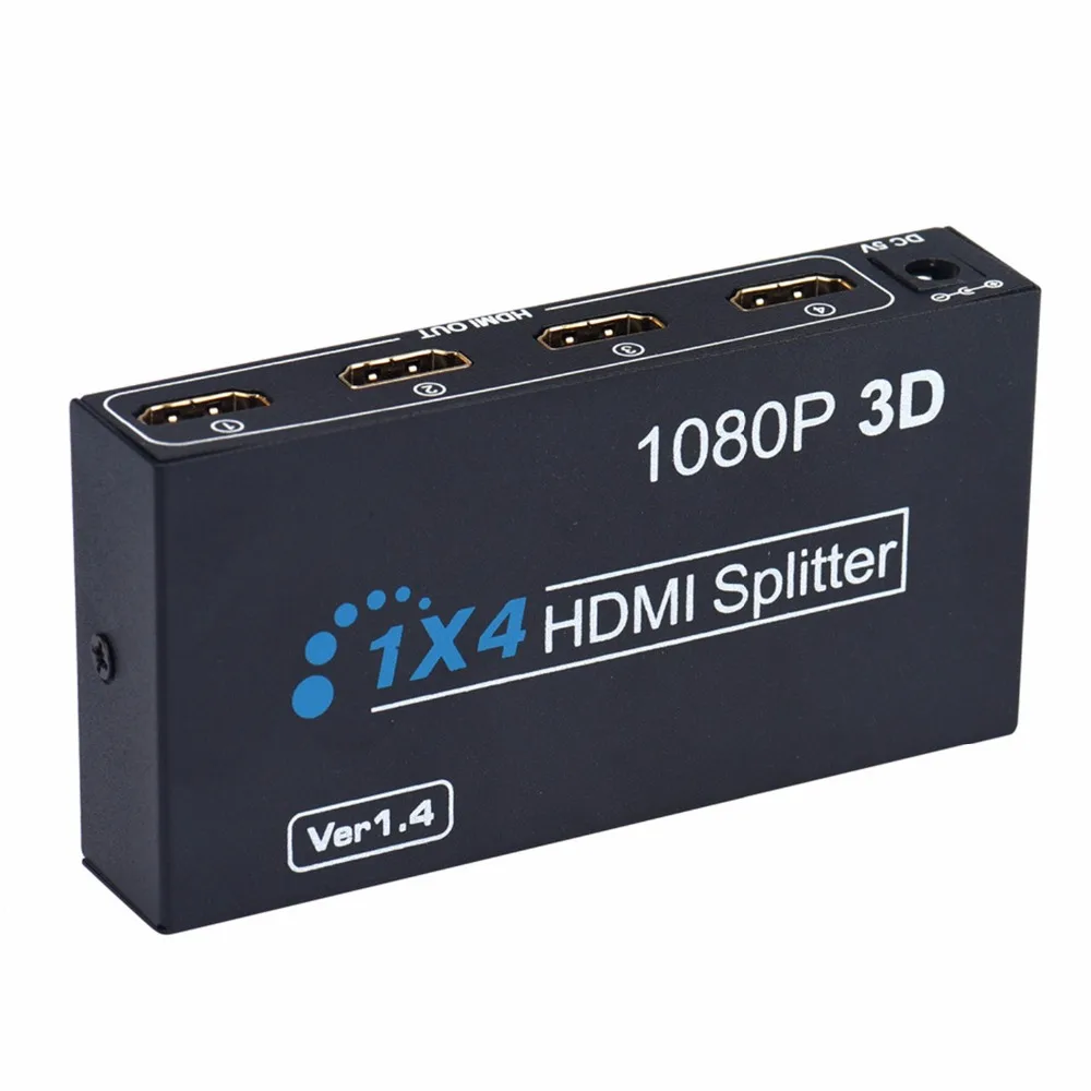 4K HDMI совместимый сплиттер 1X4 HD 1080P 3D UHD Дубликатор переключатель усилителя hdim 1x4