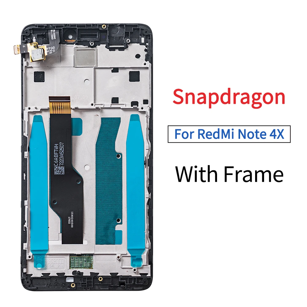 Snapd white frame lcd для Xiaomi Redmi Note 4 lcd кодирующий преобразователь сенсорного экрана в сборе рамка для Redmi Note 4X Дисплей lcd 5,5 дюймов экран - Цвет: Snapd white frame