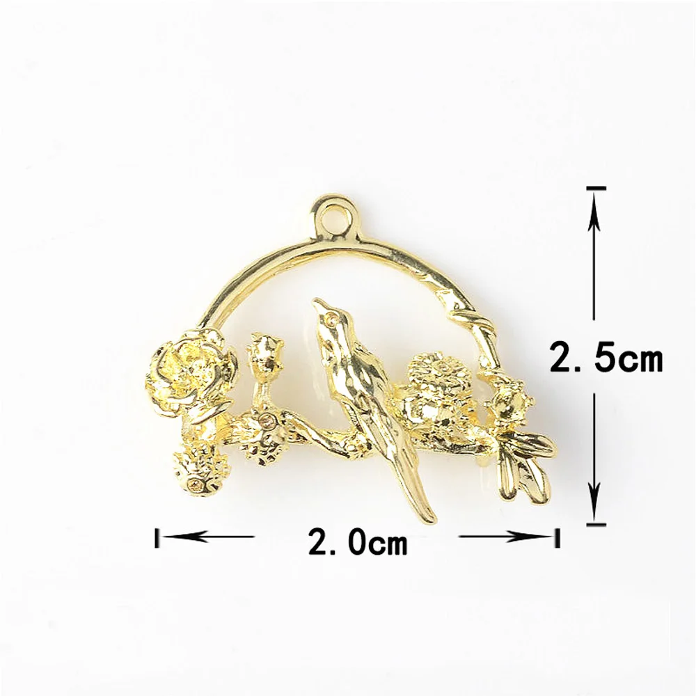 Новинка 4 шт./лот подвеска в виде птицы из золотого сплава левая и правая