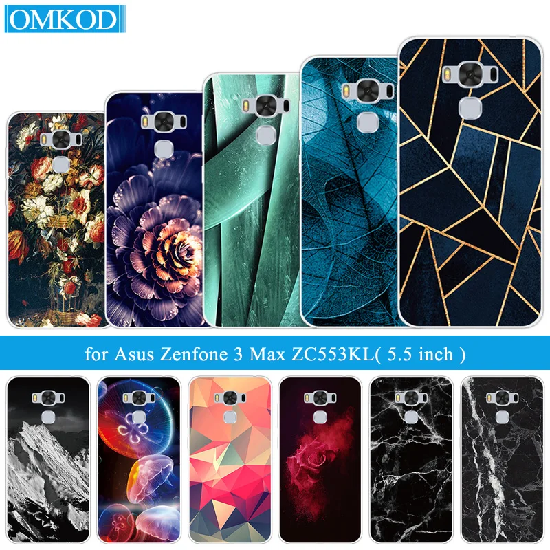 Для Asus Zenfone 3 Max ZC553KL ромбы Fundas для чехол Прозрачный Мягкий ТПУ силиконовый zc553kl 5