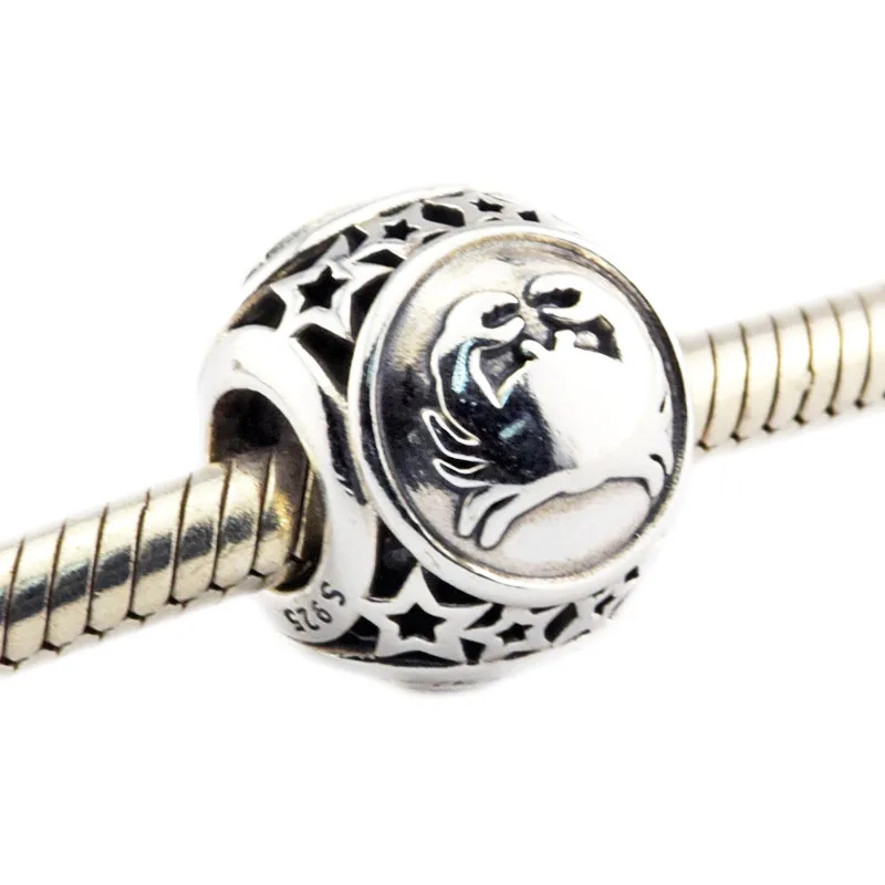 Подходит для женщин Pandora Браслеты Рак Знак Зодиака Подвески 100% стерлингового