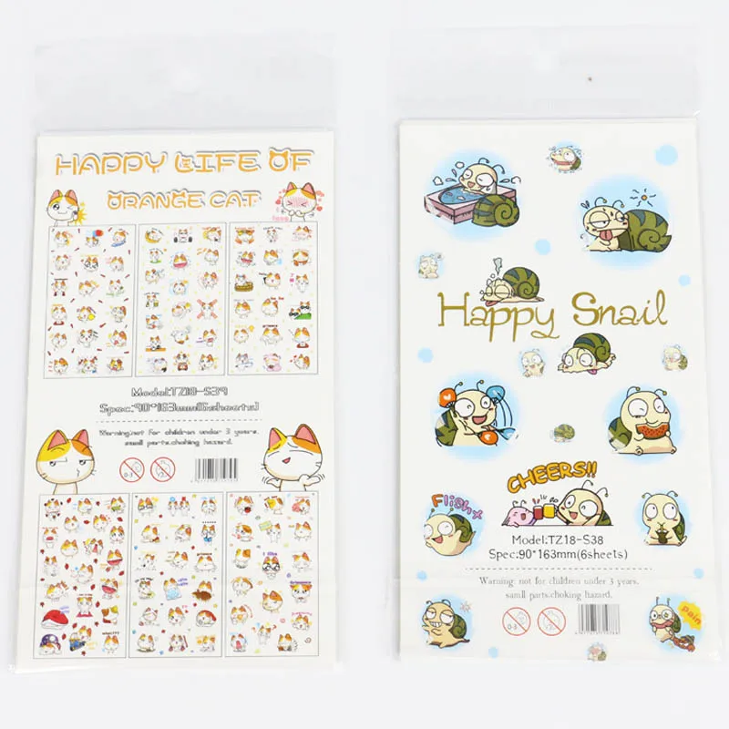 Joylong Kawaii стикер s Скрапбукинг милый мультфильм кошка Улитка Дети DIY творческие