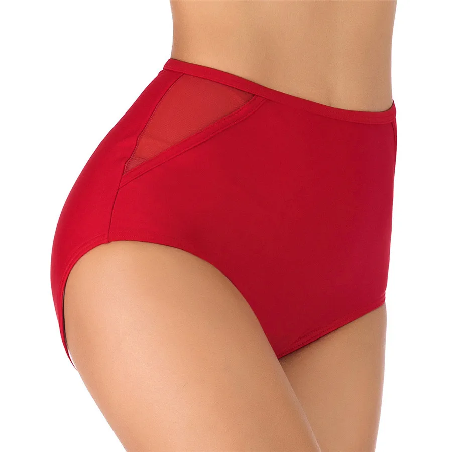 Женские пляжные шорты эластичные быстросохнущие бикини с высокой талией модель