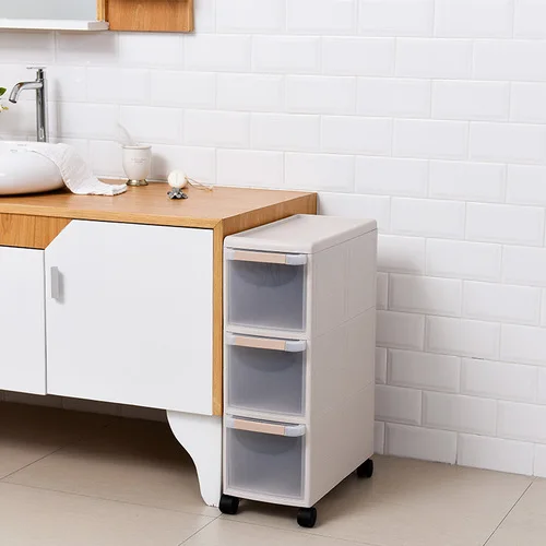 139-3 3layer Новинка, 22 см ширина, Organizador De Mesa Escritorio Twitch, слот для ванной комнаты, ящик, шкаф для хранения, боковая пластиковая стойка, узкая - Цвет: 139-3 3layer