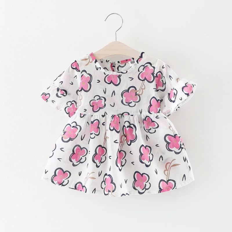 GEMTOT Summer 2018 Baby Girls Clothing Dresses Children's Wear Kids Print Dress Abstract Flower Wholesale Princess k1 | Детская