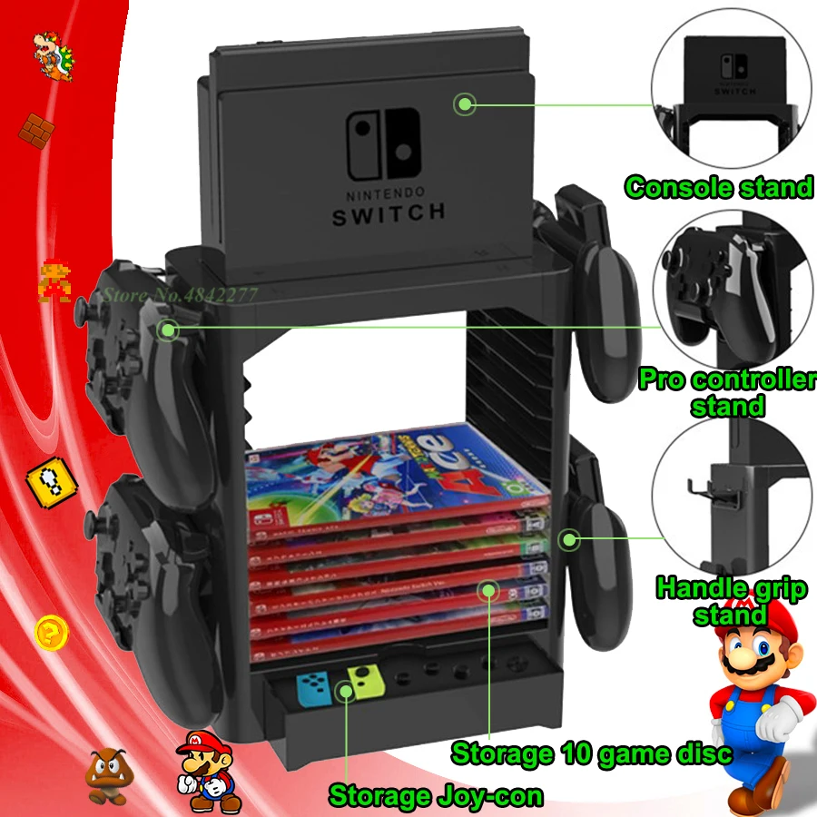 Держатель для хранения nintendo Switch держатель 10 игровых дисковых карт контроллера