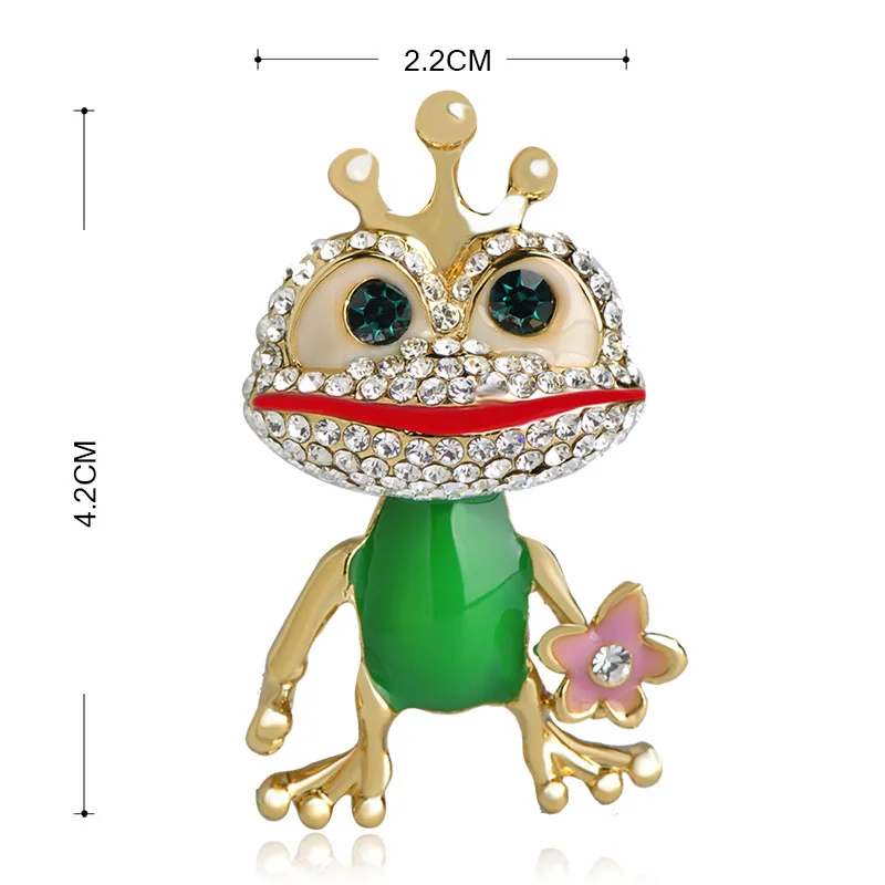 Женская эмалированная брошь в форме лягушки украшение для одежды | Украшения и