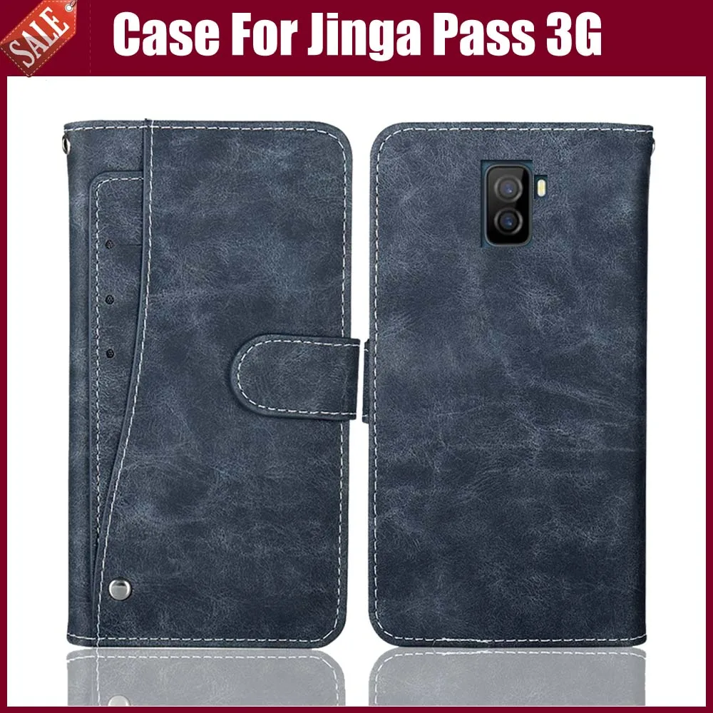 Горячая распродажа! Jinga Pass 3G чехол высокого качества кожаный флип для телефона