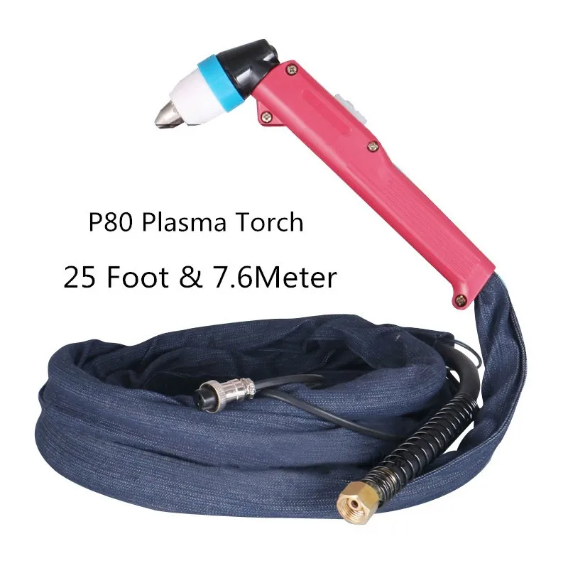 

7.6M P-80 Air Plasma Cutting Cutter Torch Complete 25 Foot Pilot Arc Cutting knife for Plasma cutting machine good