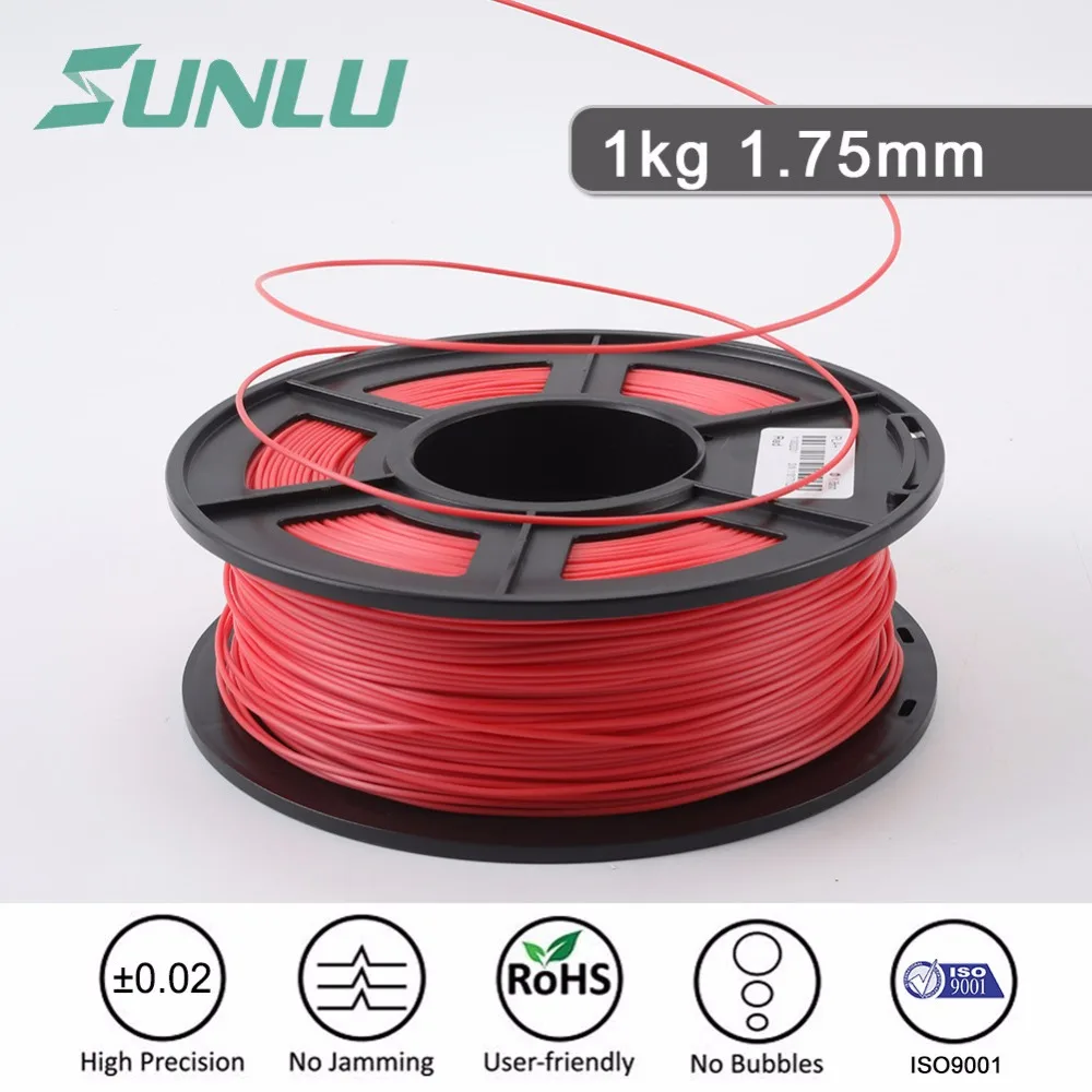 SUNLU Excellent impact strength abrasion performance abs plastic abs material price 3d printer filament 3d filament 1.75mm