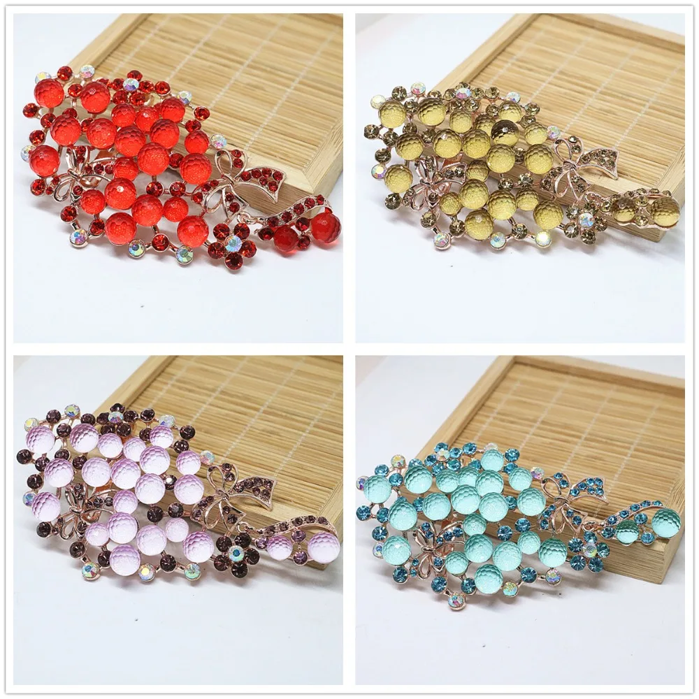 8 видов цветов крупные Броши для женщин со стразами букет Свадебный цвета