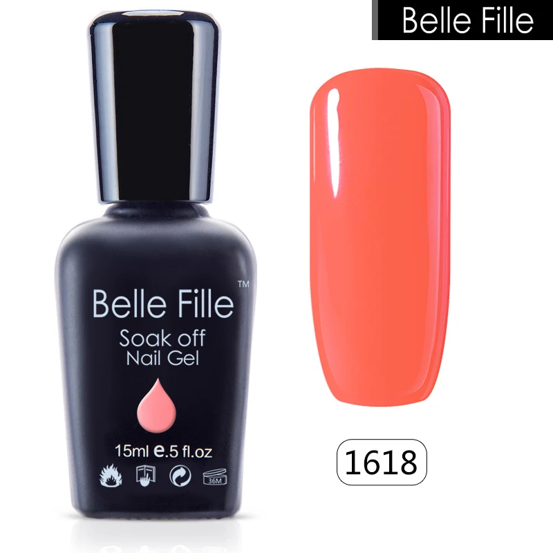Красно-винный Гель-лак для ногтей Belle Fille зеленый цвет блестящий розовый