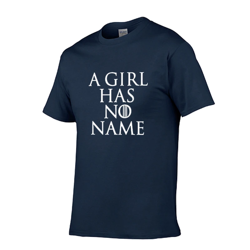 Siemnino A Girl has No Name Funny T Shirt men/Women Short Sleeve Cotton Game of Thrones T-shirt Arya Stark T-Shirts | Мужская одежда