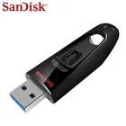 USB-флеш-накопитель SanDisk Ultra флеш-накопитель USB 3,0, 16 ГБ, 64 ГБ, 128 ГБ, 256 ГБ, 100, МБс.