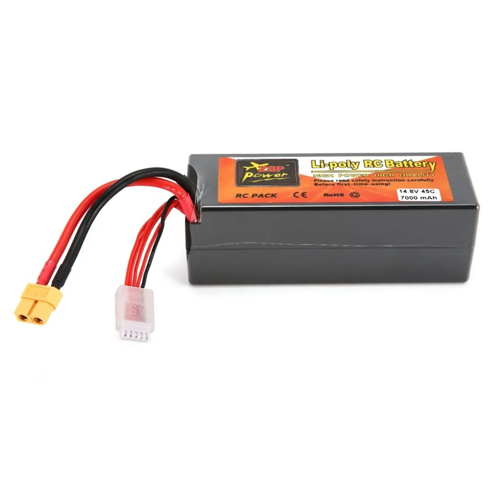 ZOP мощность 14,8 в 7000 мАч 45C 4S 1P Lipo батарея XT60 разъем Перезаряжаемый для RC гоночный Дрон Квадрокоптер вертолет модель автомобиля лодки