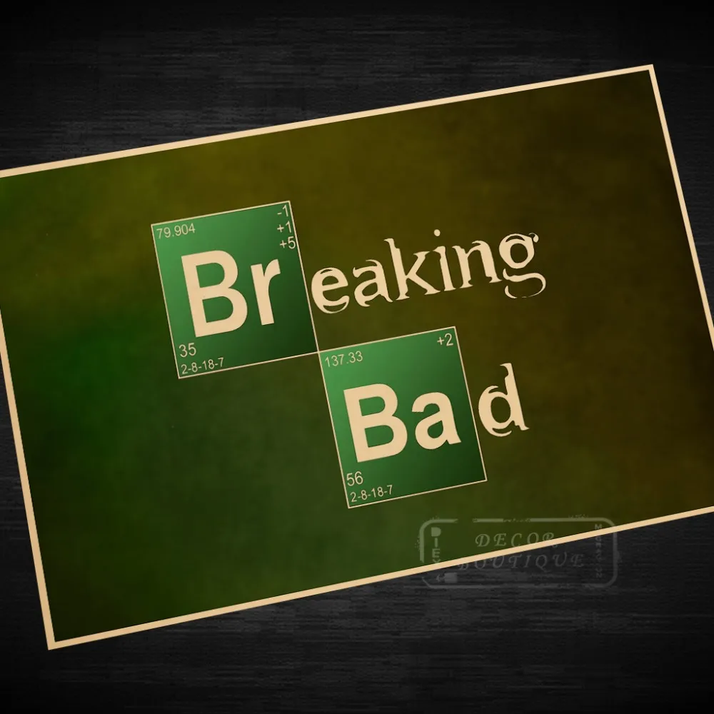 Breaking Bad Chemics Таблица элементов художественный винтажный Ретро Холст Картина