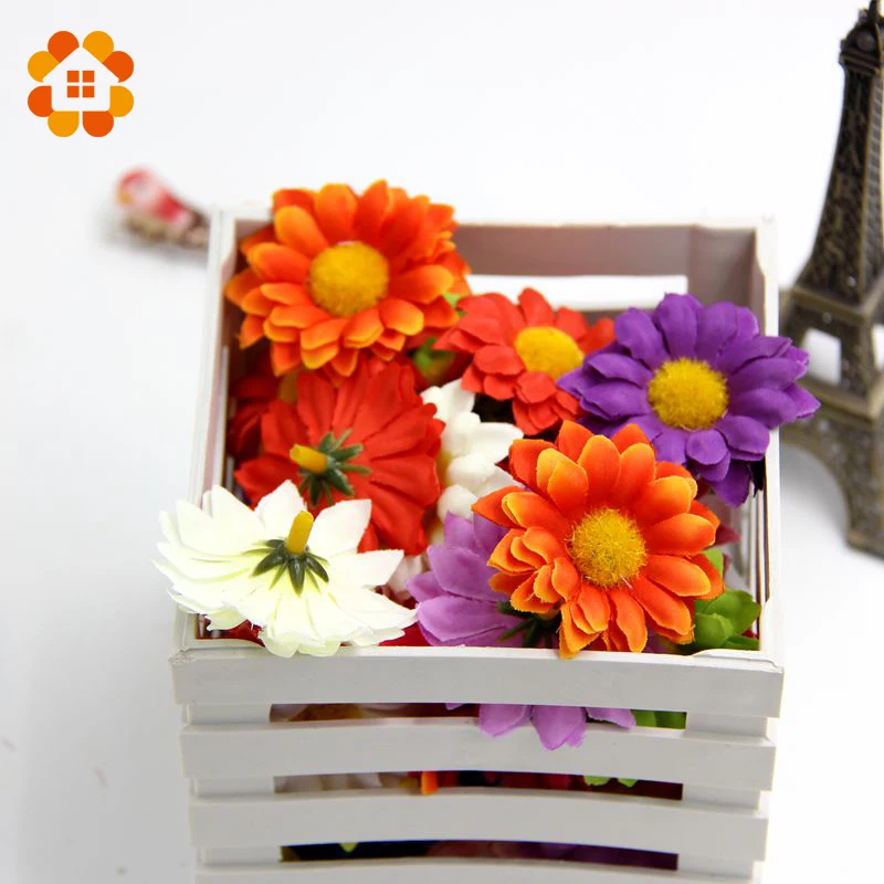 Искусственные цветы ручной работы 50 шт. маленькие шелковые головки для украшения