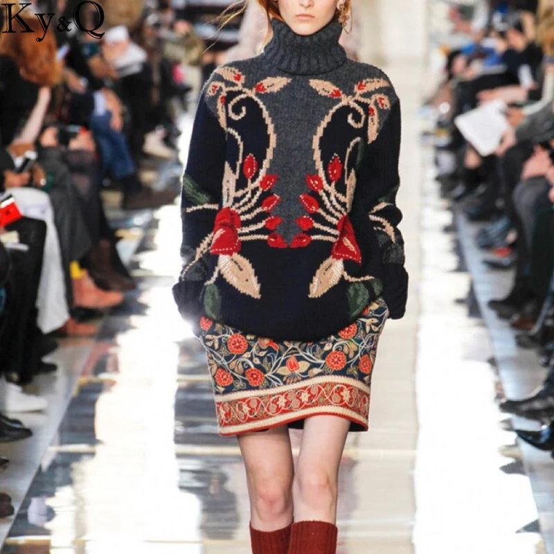 Женская мини юбка Классическая винтажная с принтом роз модная осенне зимняя