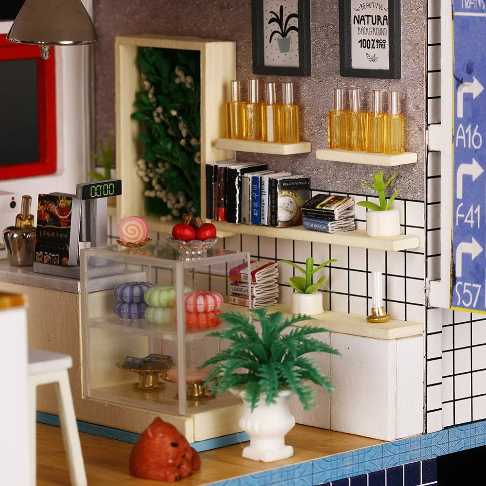 New Girl DIY 3D Wooden Mini Dollhouse 2018 Seaside Doll House Furniture Educational Toys For children Love Xmas Gift |