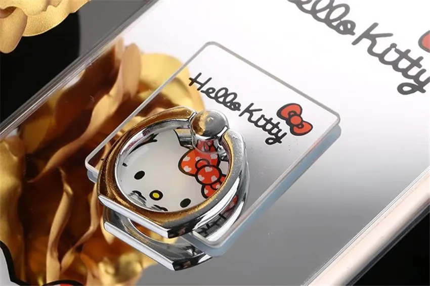 Note 8 note 9 For Samsung S9 Case Mirror Cartoon Hello Kitty Ring Holder Phone Plus S8 | Мобильные телефоны и аксессуары