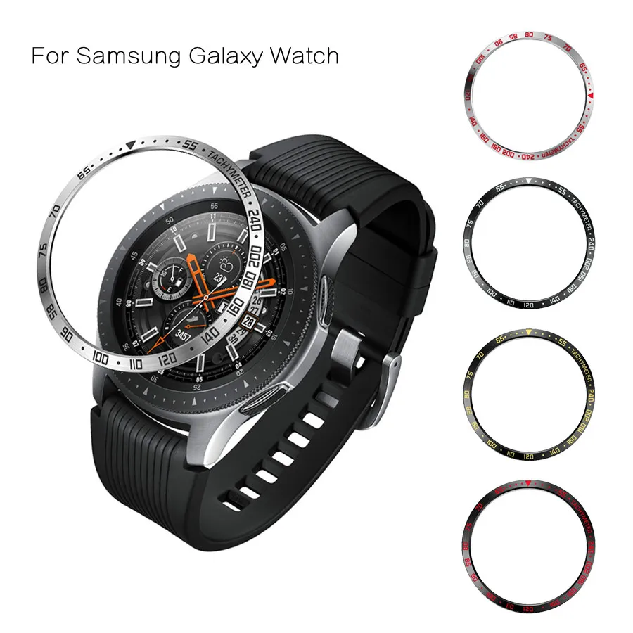 

Кольцо-ободок для часов Samsung Galaxy Watch 42 мм/46 мм, металлическая клейкая наклейка из нержавеющей стали против царапин для Samsung Gear S3