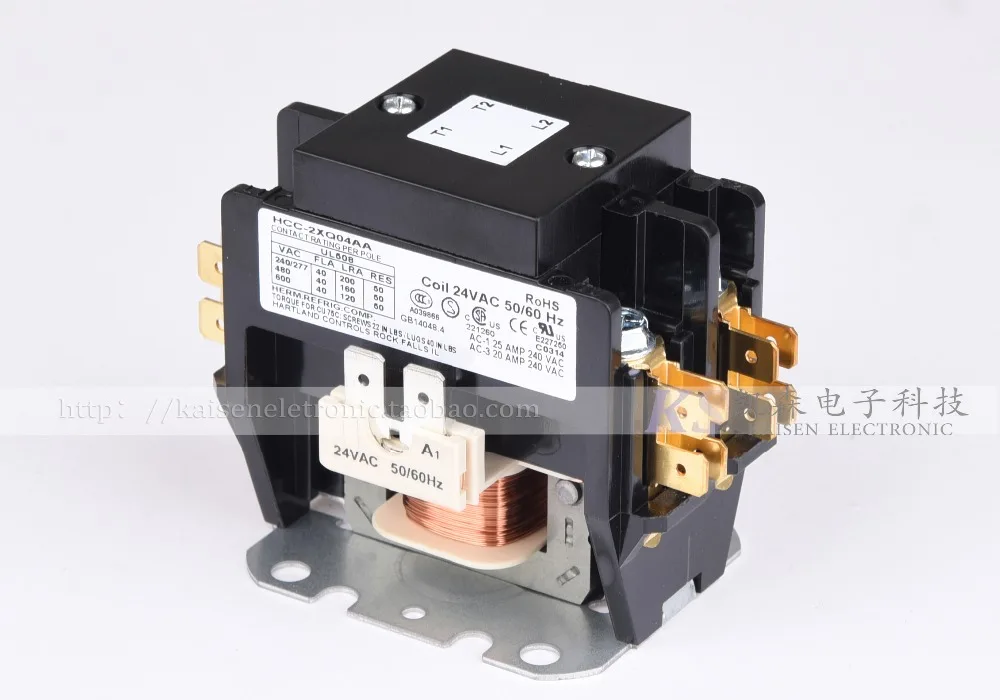 Напряжение катушки 24VAC 40A HCC 2XQ04AA биполярный/двухполюсный контактор переменного