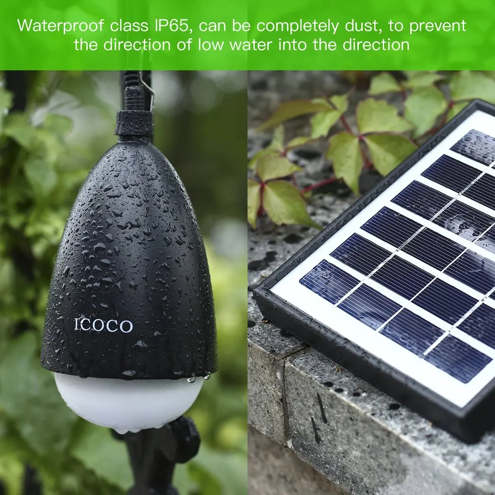 Portable Camping Led Light Solar Energy Bulb Lamp Environmental Over Charging Protection Adjustable Touching | Освещение