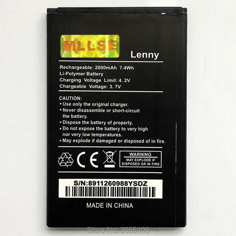 MLLSE Высокое качество 2000 мАч Lenny Аккумулятор для Wiko Аккумуляторы мобильных