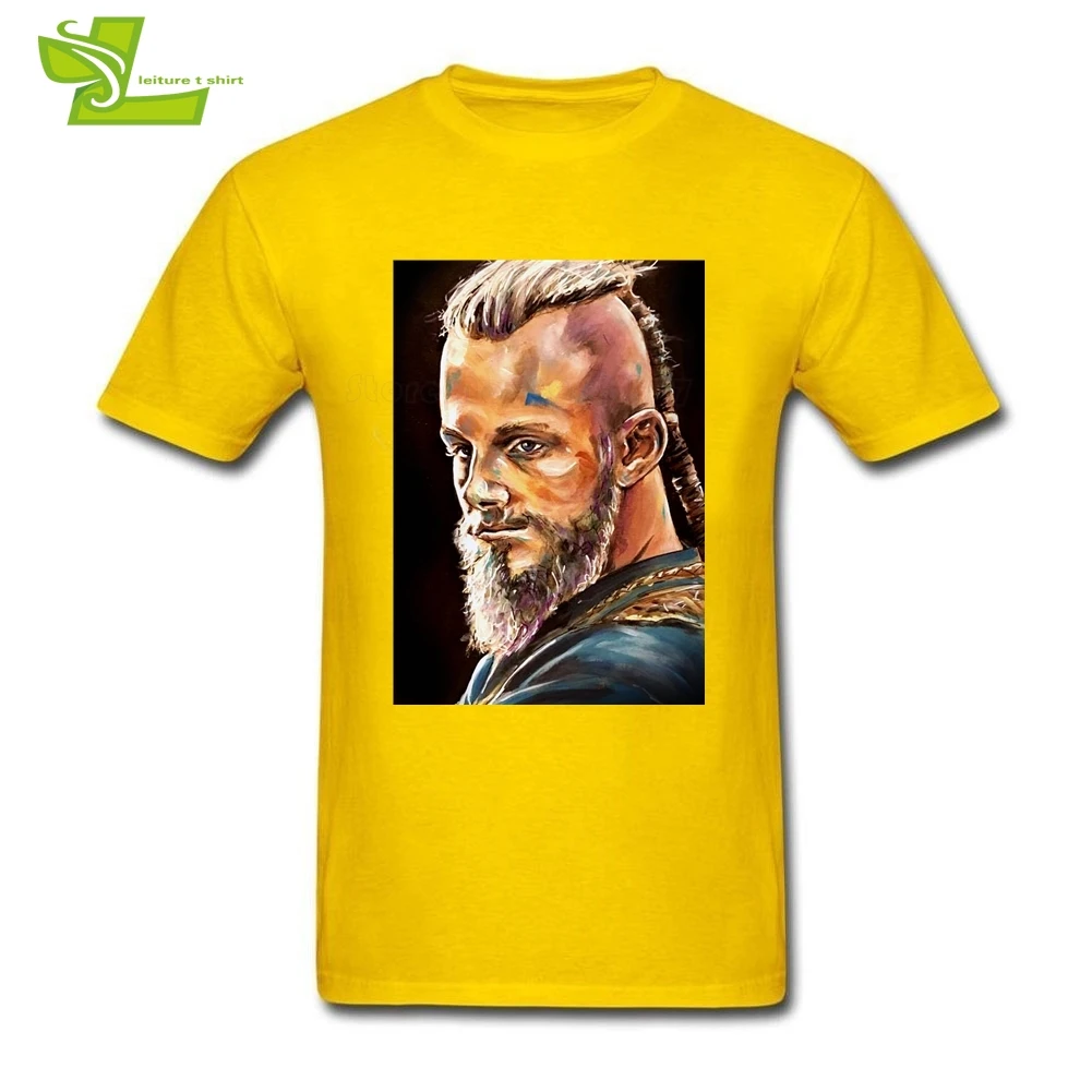 Ragnar Lothbrok T Shirt Man Short Sleeve 100% Cotton Tee Male New Coming Tshirt Casual Loose Teenage Vikings Negan | Мужская одежда
