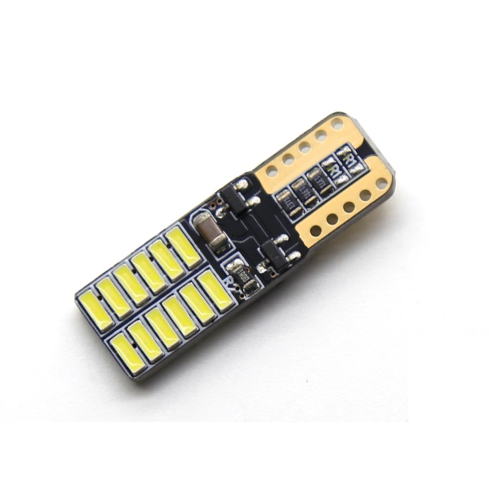 EURS 100 шт. T10 4014 24smd Светодиодная лампа для автомобиля CANBUS без ошибок 12 В сверхъяркая