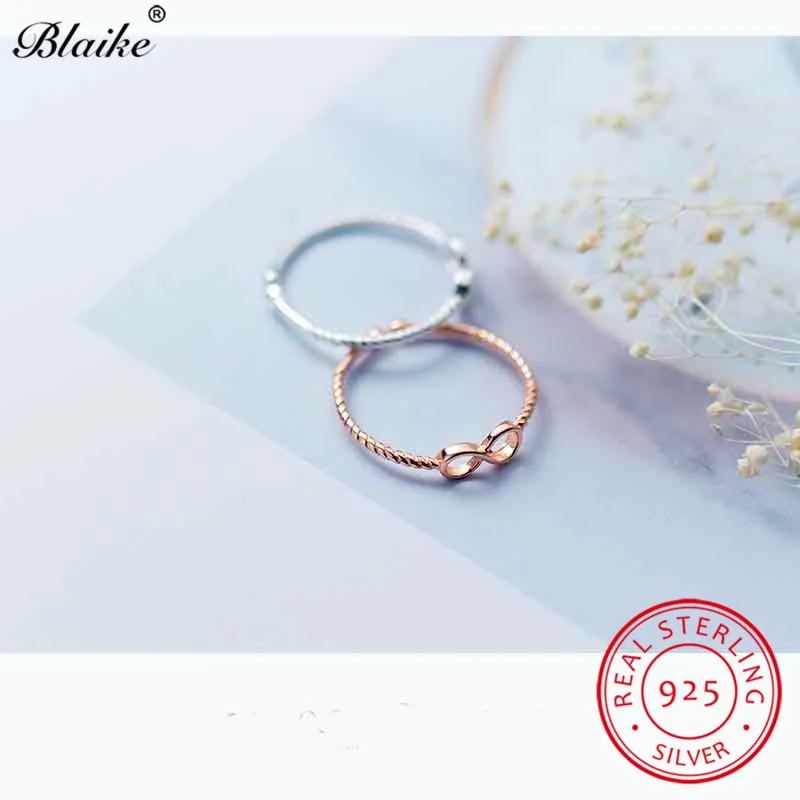 Кольцо Blaike из серебра 925 пробы для женщин в виде букв бесконечности 8 форм|Кольца| |
