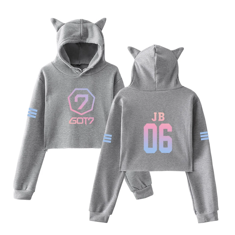 LUCKYFRIDAYF GOT7 в Корейском стиле поп хлопковые толстовки с капюшоном и длинными
